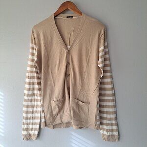 Paolo Pecora Women‎ Striped Cardigan Medium elbow pad